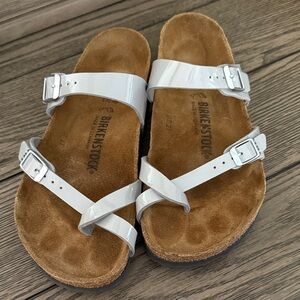 Birkenstock Gray Cross-Strap Sandals